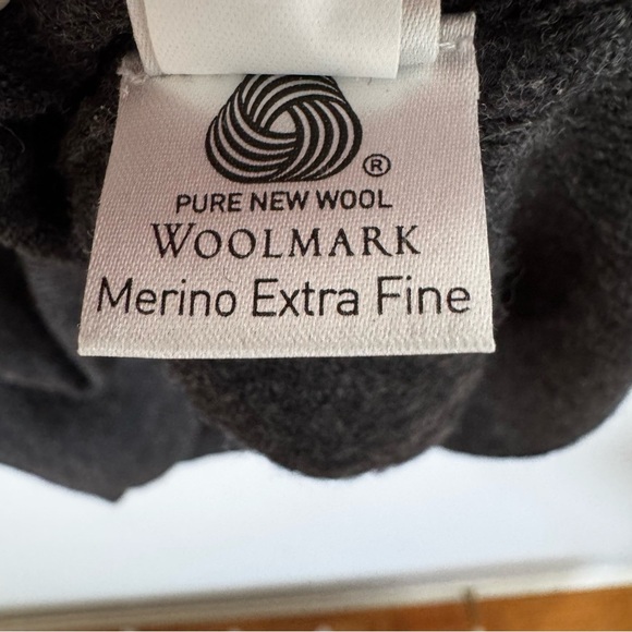 Gap Extra Fine Merino Wool Half-Zip Sweater Men’s M/L –Charcoal Heather Normcore - Picture 5 of 9